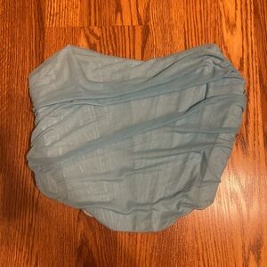 Blue Ruched Top- (Corset style)